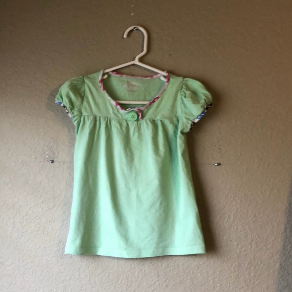 Circo Shirt Girls Y2K Light Green Short Sleeve Shirt Casual Preppy Top Size S 7